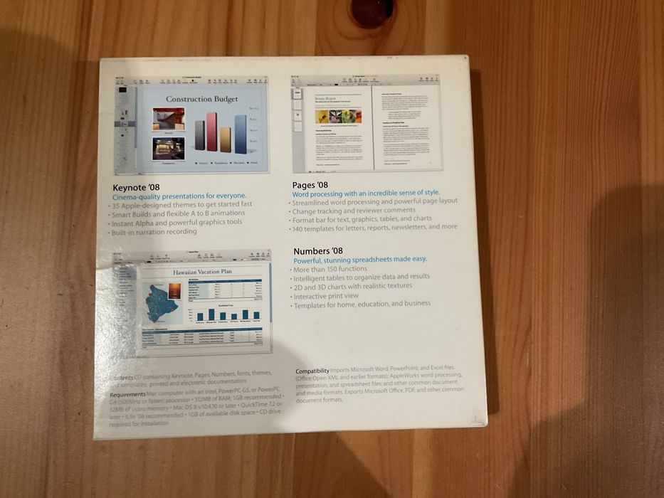 iWork 08 pakiet biurowy na Mac PowerPC stan idealny