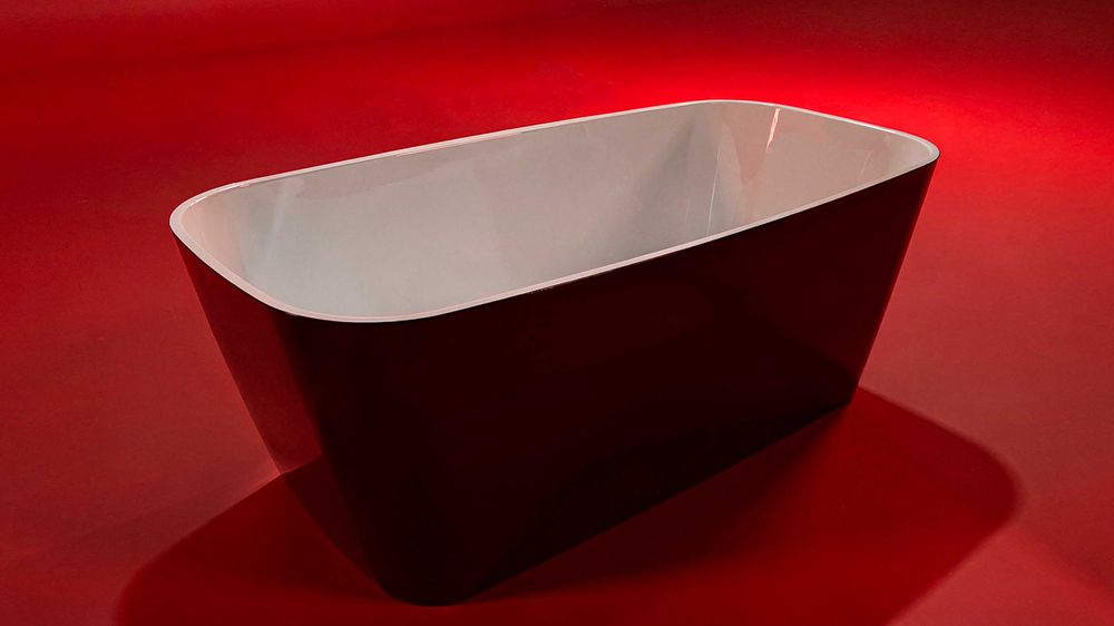 Wanna wolnostojąca VAYER Volans Czarno-Biała piano black 151x72cm