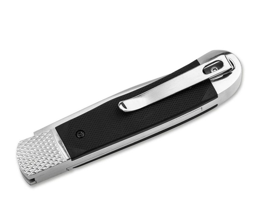 Автоматичний ніж Boker Plus Hidden Release Trapper G-10  з механізмом прихованого спуску на основі рухомого больстера.
Основні характеристики