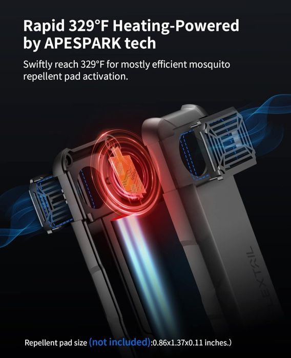 FLEXTAILGEAR Max Repel S, przenośny elektryczny odstraszacz komarów
