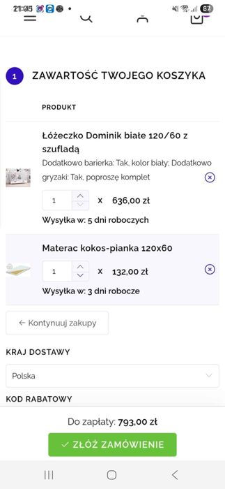 Sprzedam łóżeczko dziecięce