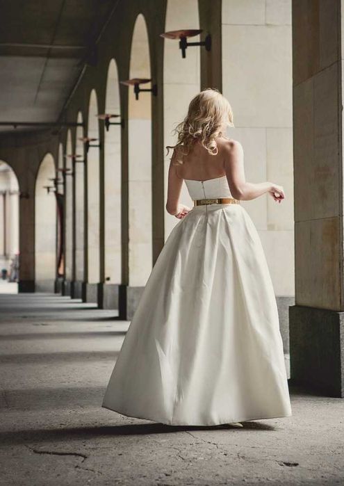 Suknia ślubna Madonna Gala Gemma klasyczna litera A sukienka ślub