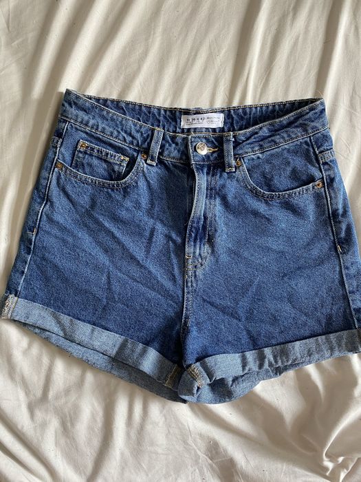 Jeansowe szorty z wysokim stanem denim co primark