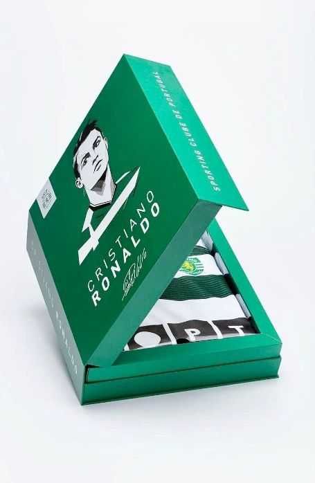 Caixa Cr7/Sporting edição limitada: Camisa/Livro/medalha/bilhetes...