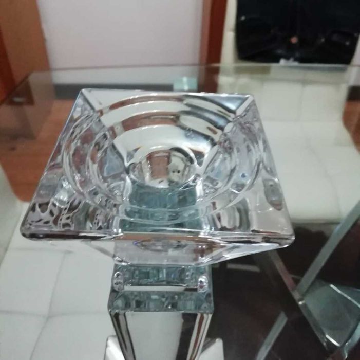 Castiçal em cristal da Roménia