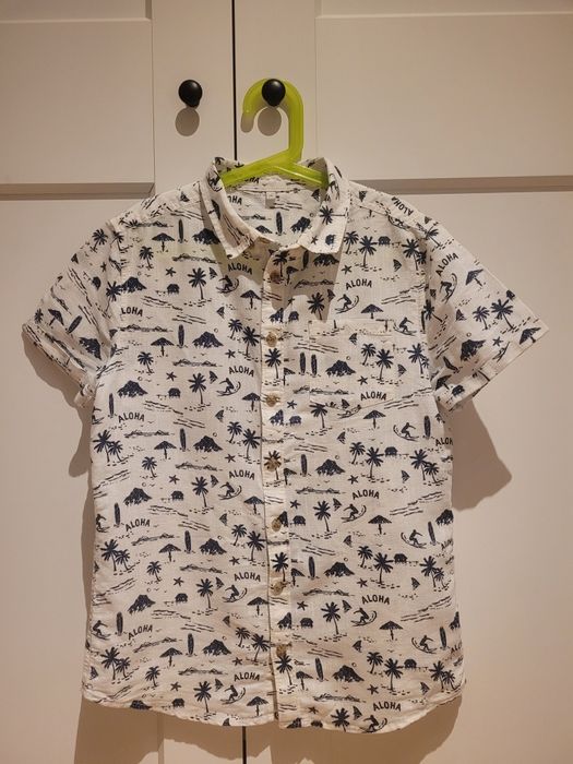 Koszula len bawełna, rozm. 152 (11-12 lat)