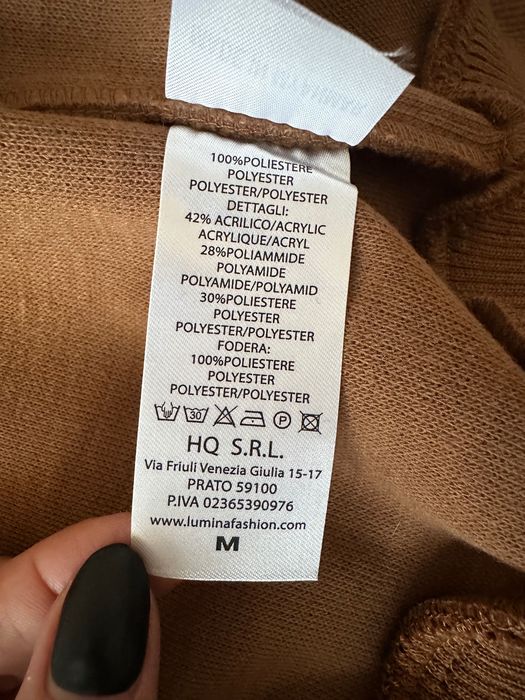 Karmelowa kurtka bomber z Luminy rozmiar M/L
