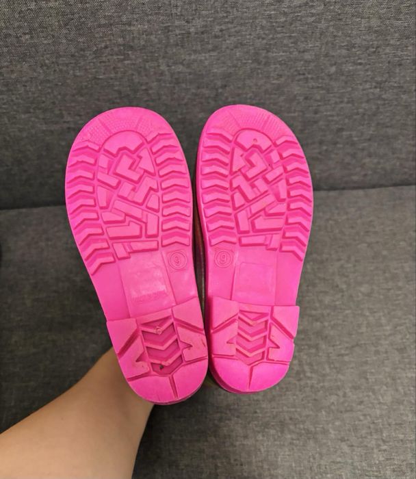 Дитячі гумові резинові чоботи, гумаки р.27, уст.17,5см., рожеві