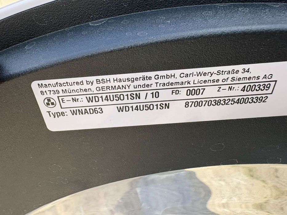 Прально-сушильна машина Siemens WD14U501SN/10 (А240402)