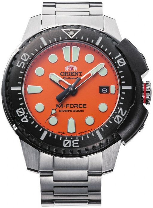 *NOVO* Vários Orient M-Force 45mm vidro safira. Automático 200m