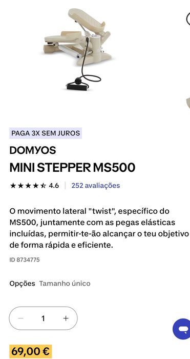 Step stepper Domyos MINI MS500 como NOVO