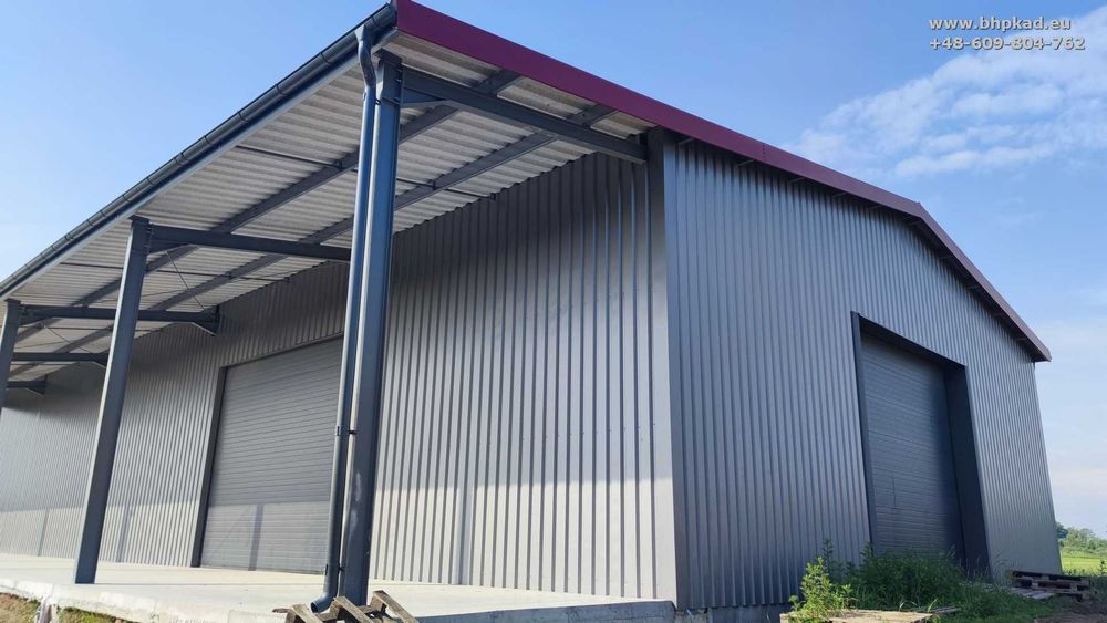 Konstrukcja stalowa. Magazyn zbożowy. Hala. 19m x 30m. Bartoszyce.