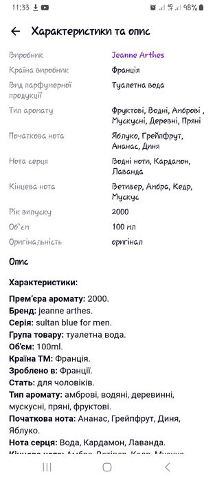 Парфум Sultan men Blue