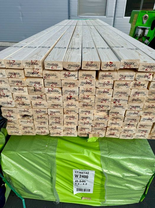 Drewno konstrukcyjne 45x95 c24 Kantówka strugana świerkowa Legar