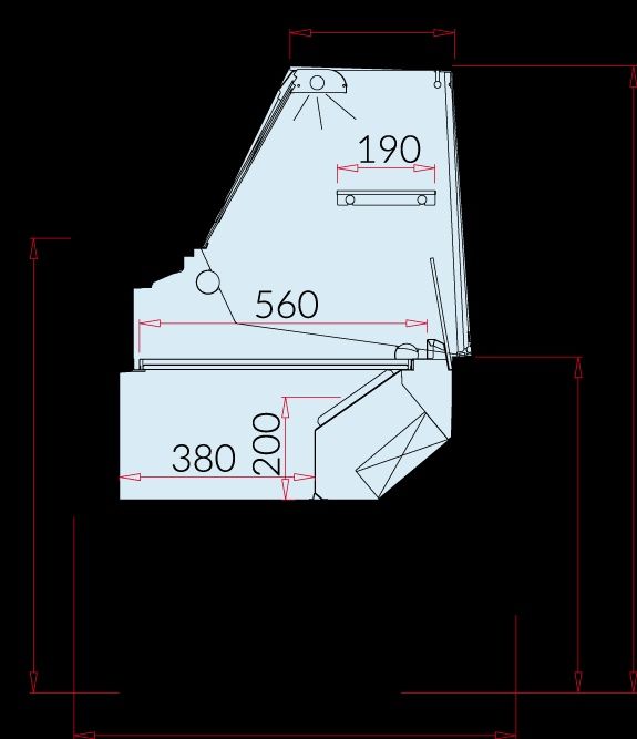 Lada chłodnicza PICO DEEP 2.44 | MO205WG, IGLOO
