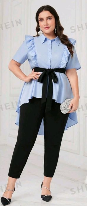 Zestaw bluzka i spodnie eleganckie 52/54 NOWE SHEIN