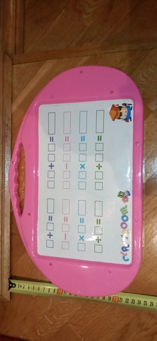 Дитяча компактна дошка для письма та математики, двостороння.