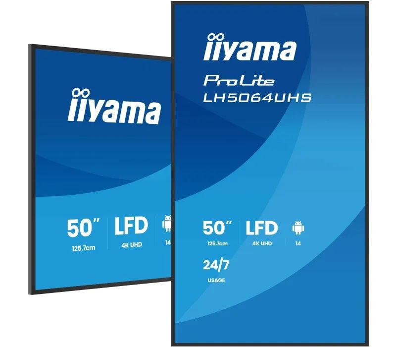 Monitor prezentacyjny 50" iiyama DS LH5064UHS-B1AG, 4K IPS LED..NowY.. PAT-KOM