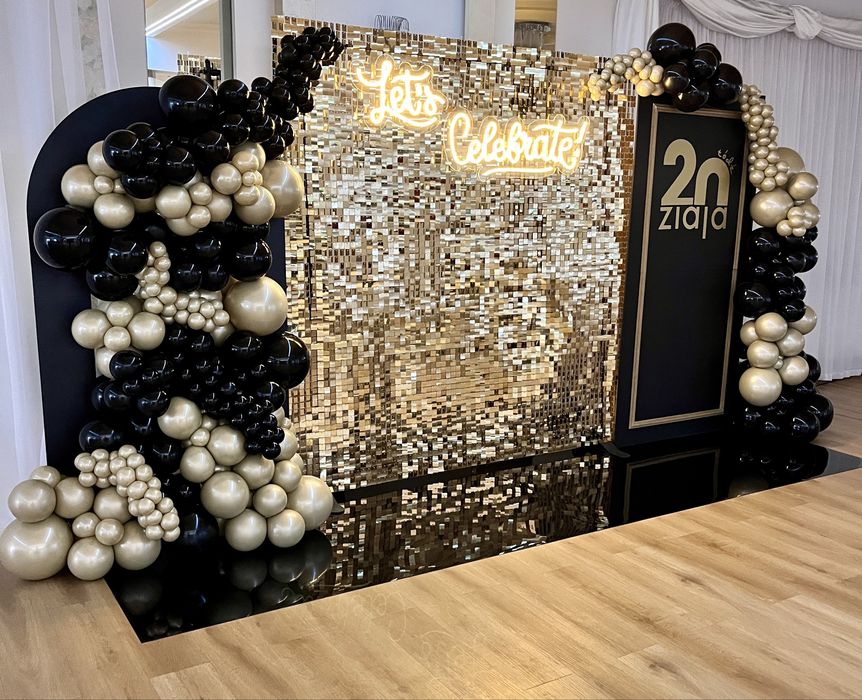 Dekoracje balonowe Scianka balonowa Chrzciny Komunie 18-stki Eventy