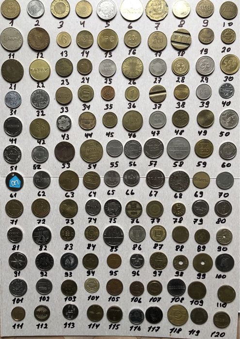 Жетоны разных стран