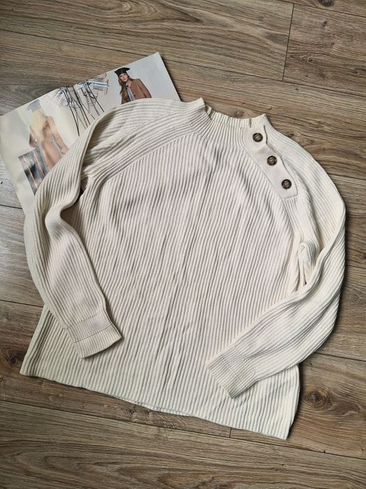 Kremowy sweter damski Cecil M bawełna