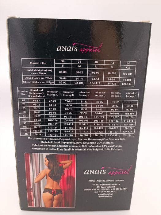 Majteczki szorty czarno czerwone sexy Anais Inca nowe rozm. S