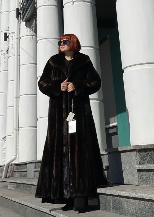 Шуба норкова AVANTI  Греція в підлогу 135 см р.46-48-50