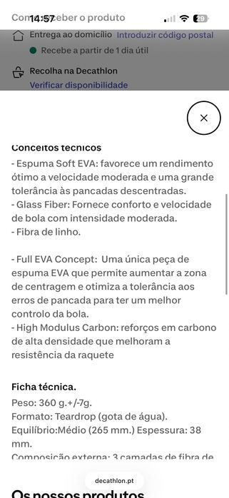 Raquete Kuikma React PR