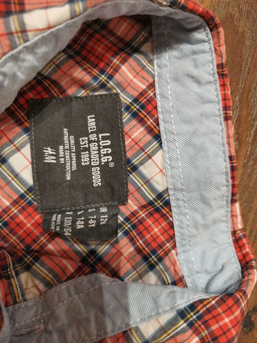 Koszula krata 128 h&m