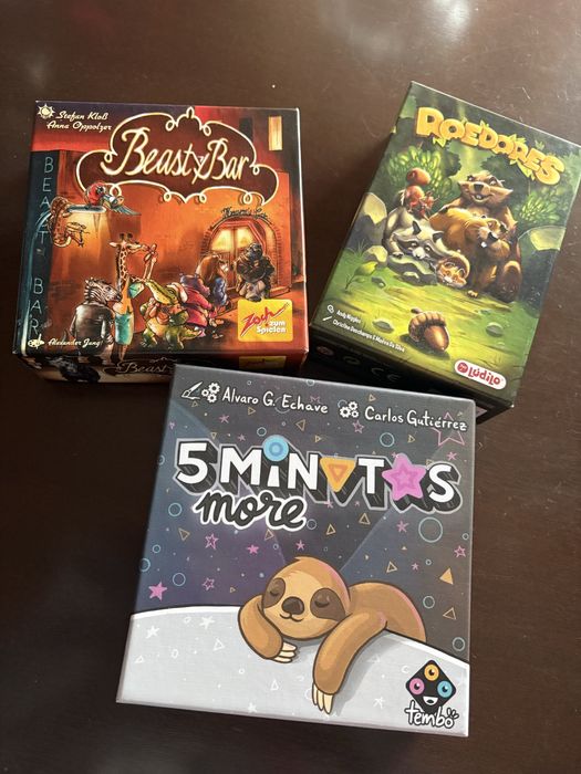 Conjunto de 3 Jogos de Tabuleiro