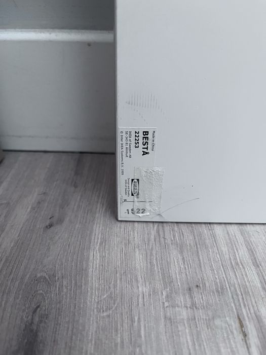 Ikea Besta szkło białe 180x40