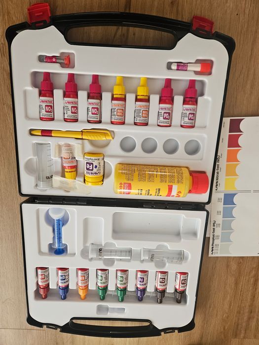 Sera Aqua Test Box, todos os testes de qualidade de água