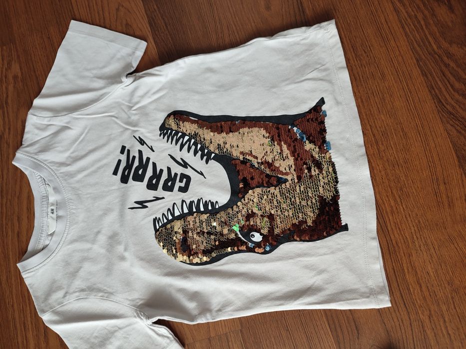 Koszulki t-shirty Reserved H&M 110/116 cekiny