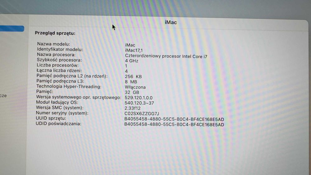 iMac 27" Retina 5K late 2015 i7 4GHz/32GB/1TB SSD/Radeon
