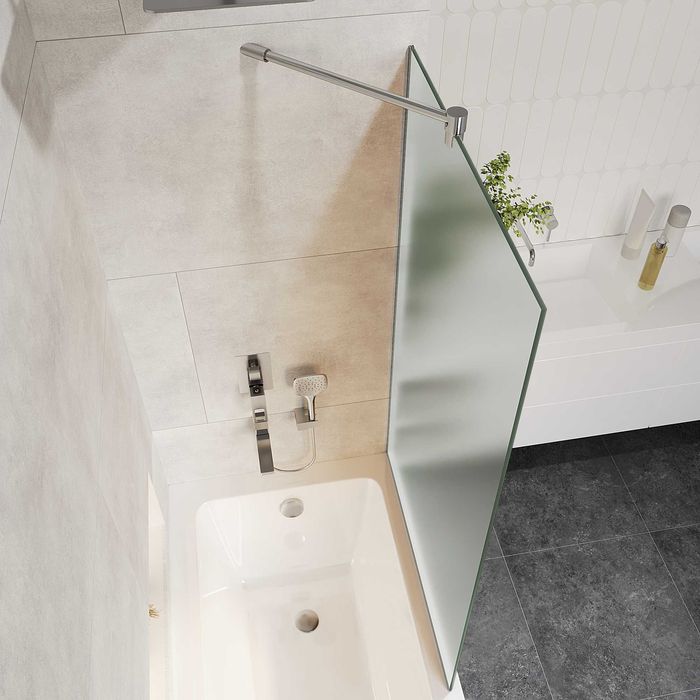 Скляна душова перегородка (шторка) на ванну — будь-який колір і розмір