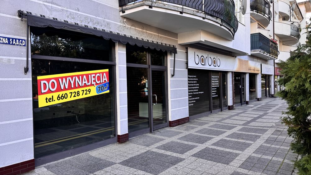 Lokal 70m2 do wynajęcia od 01.09.2026 - Kołobrzeg, ul. Zapleczna, w ciągu lokali usługowych.