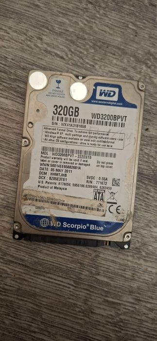 Dysk twardy 320GB HDD 2,5 cala