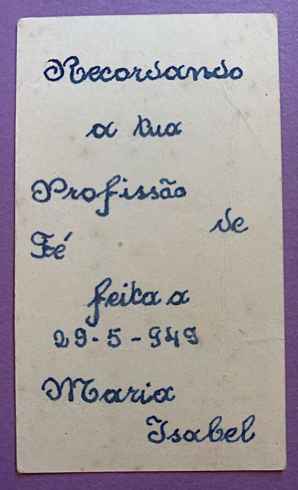 COLEÇÃO DE 50 PAGELAS RELIGIOSAS anos 47/48/49 com dedicatórias