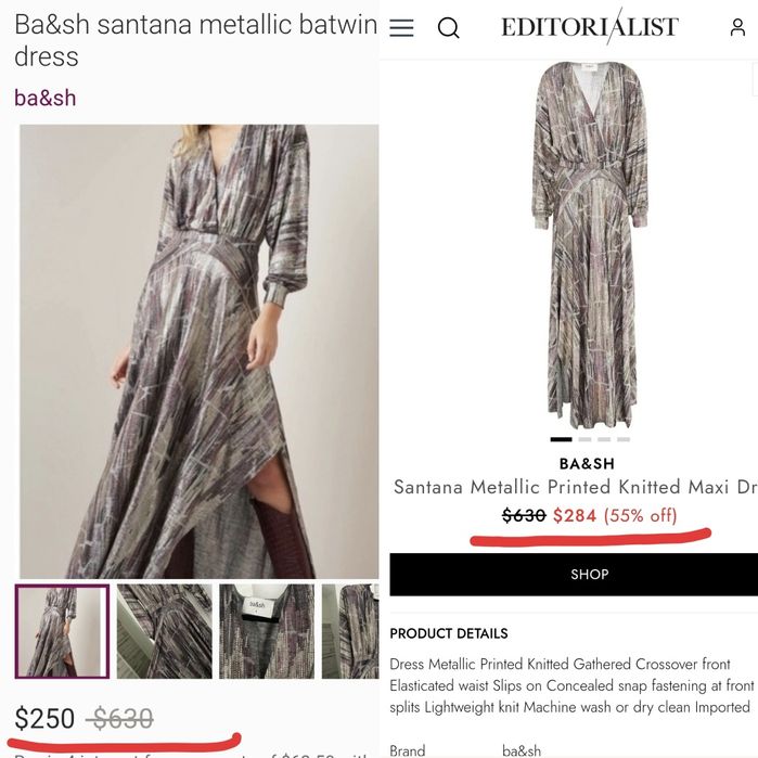 Ba&sh Розкішне плаття сукня максі ХХС-ХС