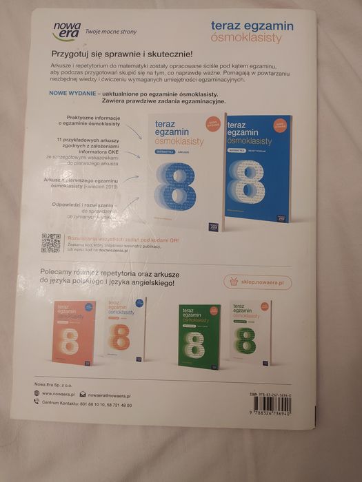 Arkusze z matematyki dla 8 klasisty.