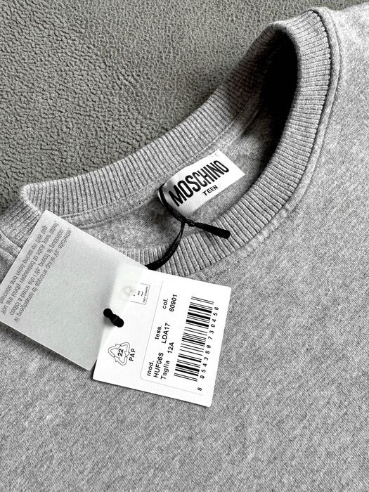 MOSCHINO damska szara bluza crewneck r. XS / NOWA / ORYGINALNA