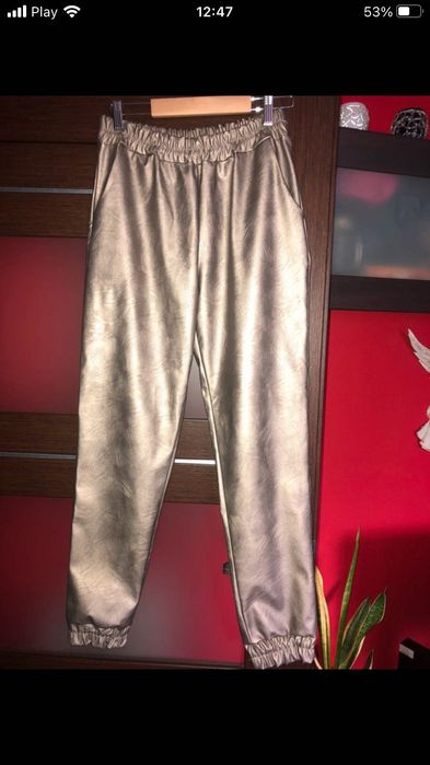 Spodnie damskie imitacja skóry 42/44
