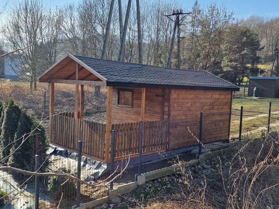 Domek letniskowy 6,5x3m (domek na działkę, domek z tarasem)