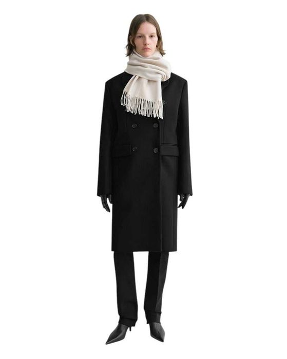Шарф Toteme Monogram Jacquard Wool Scarf Bone
