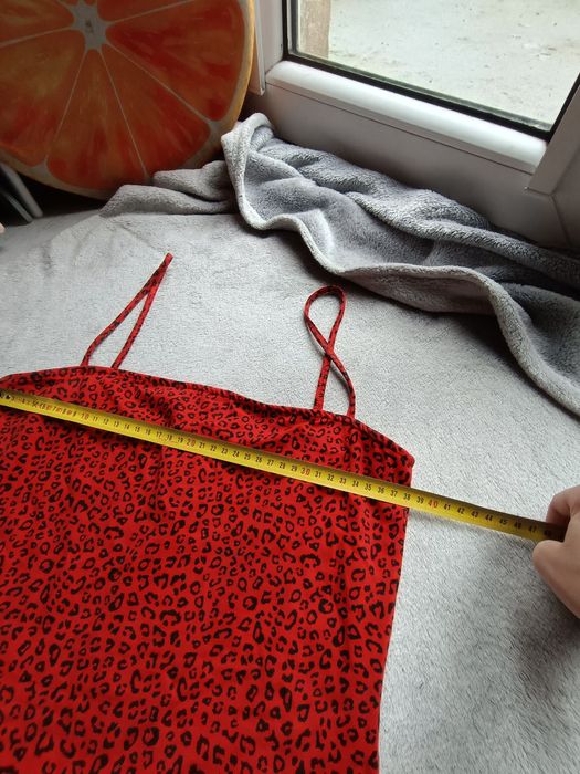 Sukienka obcisła xxl h&m czerwona w centki