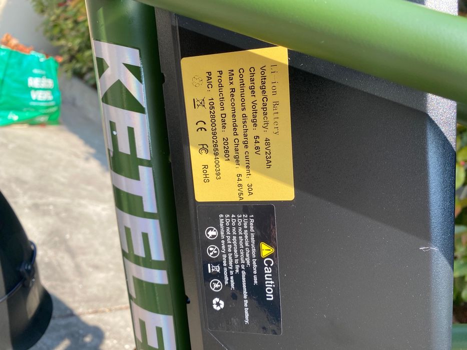 Bicicleta elétrica Keteles K880 48V23Ah 1500W