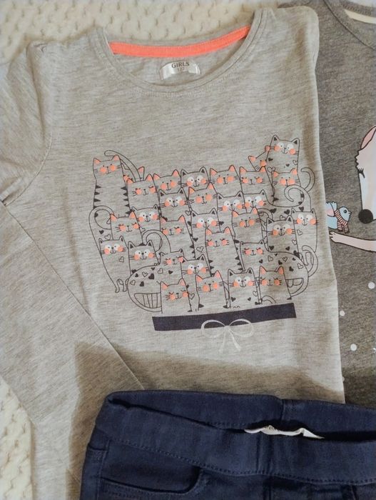 Ubranka dla dziewczynki 3szt rozmiar 122 H&M Pepco