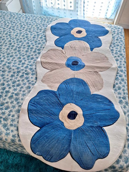 Tapete flores azul