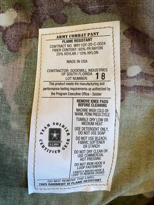 Штани US Army Combat Pants Multicam OCP під наколінники: 4 600 грн