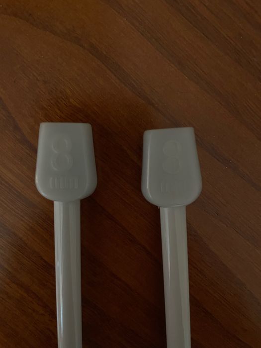 2 agulhas de tricô 8 mm